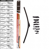 Щетка стеклоочистителя бескаркасная 60см/24" 9 адаптеров SKYWAY стандарт